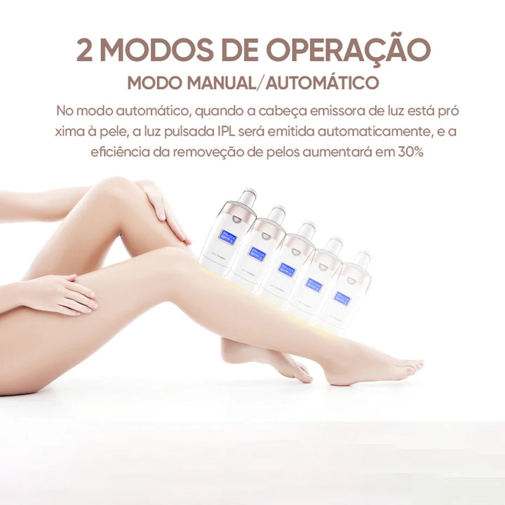 Lescolton 2 em 1 IPL Epilator – Depilação a Laser Permanente com Display LCD, Modelo T009i